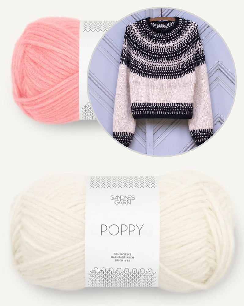 Badger and Bloom Sweater von Anne Ventzel mit Poppy von Sandnes Garn 4