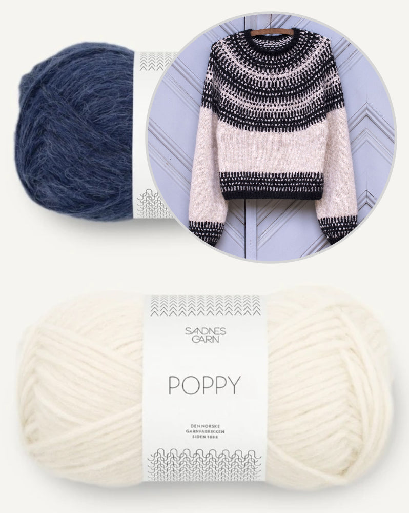 Badger and Bloom Sweater von Anne Ventzel mit Poppy von Sandnes Garn 3