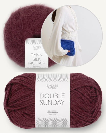 Basket Clutch | gehäkeltes Muster aus Double Sunday und Tynn Silk Mohair von Sandnes Garn