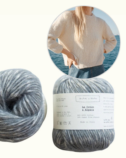 Beach Day Jumper | fluffig weicher Sommerpullover aus Le Coton & Alpaca von Biches & Bûches