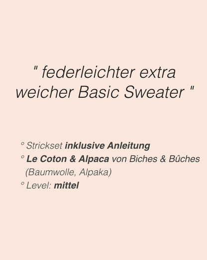 Beach Day Jumper | fluffig weicher Sommerpullover aus Le Coton & Alpaca von Biches & Bûches