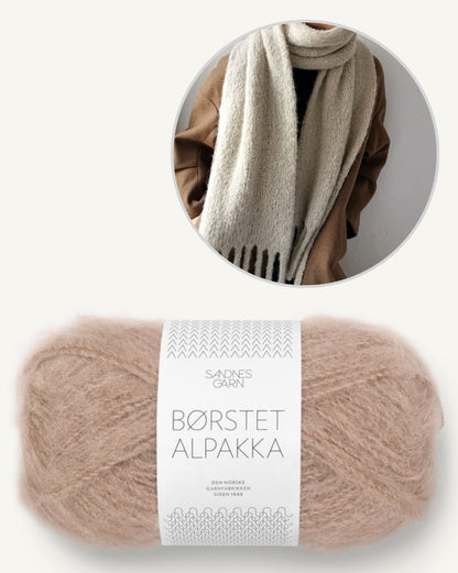 Garnpaket Berlin Scarf von Paula m mit Borstet Alpakka 12