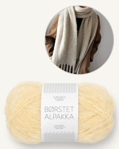 Garnpaket Berlin Scarf von Paula m mit Borstet Alpakka 15