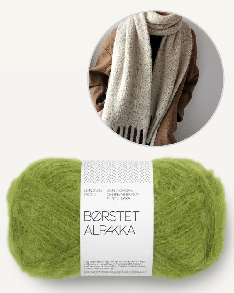 Garnpaket Berlin Scarf von Paula m mit Borstet Alpakka 16
