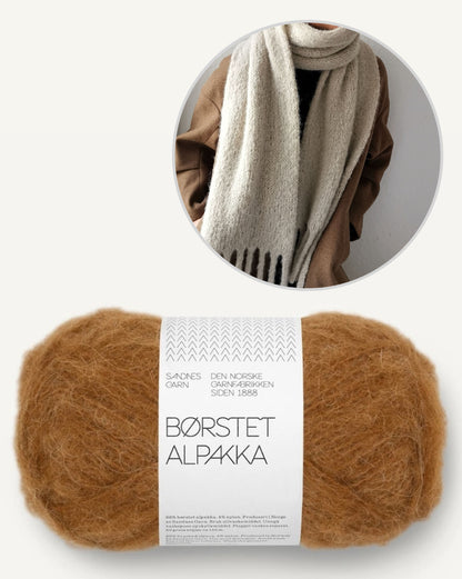 Garnpaket Berlin Scarf von Paula m mit Borstet Alpakka 17