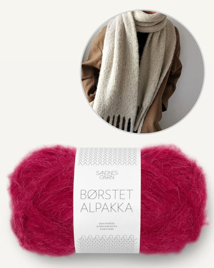 Garnpaket Berlin Scarf von Paula m mit Borstet Alpakka 19