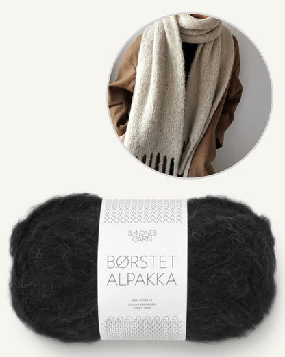Garnpaket Berlin Scarf von Paula m mit Borstet Alpakka 20