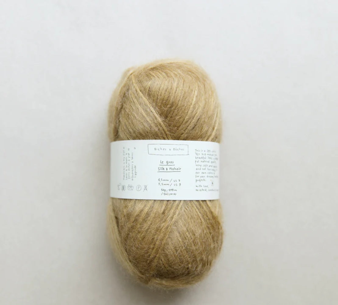 Biches & Bûches Le Gros Silk & Mohair Farbe dark beige