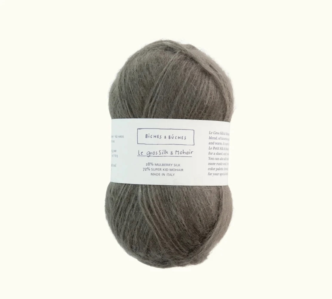 Biches & Bûches Le Gros Silk & Mohair Farbe dark grey brown