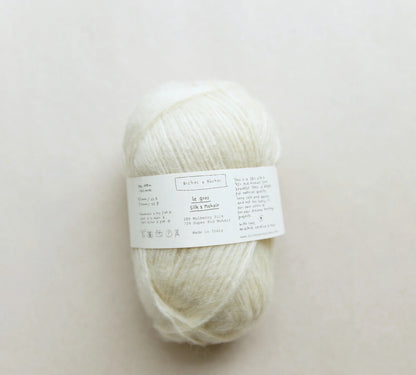 Biches & Bûches Le Gros Silk & Mohair Farbe off white