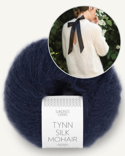 Big Bow Sweater | seductively delicate sweater from Tynn Silk Mohair by Sandnes Garn