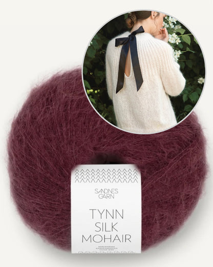 Big Bow Sweater | seductively delicate sweater from Tynn Silk Mohair by Sandnes Garn