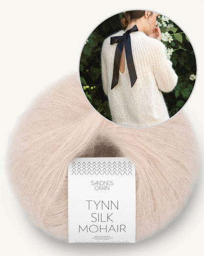 Big Bow Sweater | seductively delicate sweater from Tynn Silk Mohair by Sandnes Garn