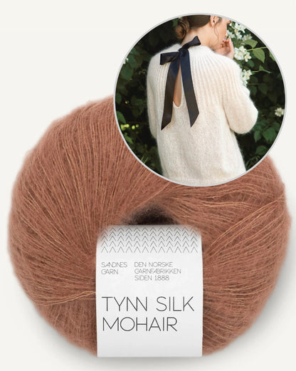 Big Bow Sweater | seductively delicate sweater from Tynn Silk Mohair by Sandnes Garn