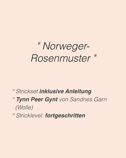 Blome Damegenser | feines Rosenmuster aus Tynn Peer Gynt von Sandnes Garn