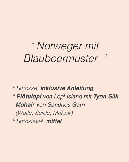 Blueberry Sweater | Beerenmuster aus Plötulopi und Tynn Silk Mohair