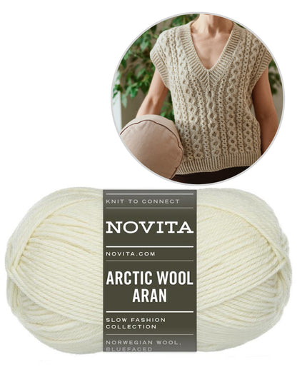 Mantra Pullunder | warmes Zopfmuster aus Arctic Wool von Novita