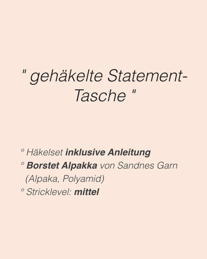 Boho Bag | gehäkelte aus Borstet Alpakka von Sandnes Garn 2507 - DIY