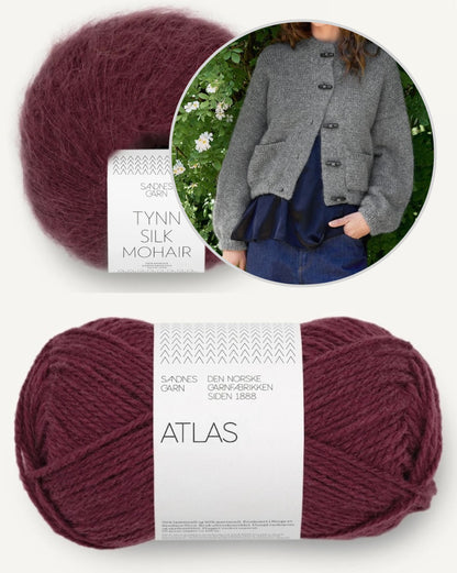 Bomber Jacket | lässiger Cardigan aus Atlas und Tynn Silk Mohair von Sandnes Garn
