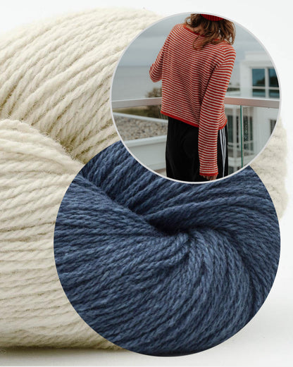 Bonnie Blouse | avslappnade ränder i Bio Balance från BC Garn