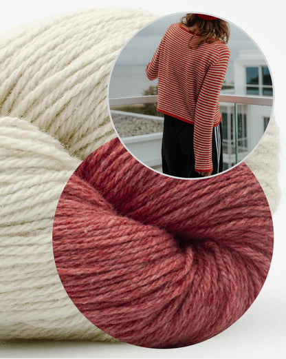 Bonnie Blouse | avslappnade ränder i Bio Balance från BC Garn