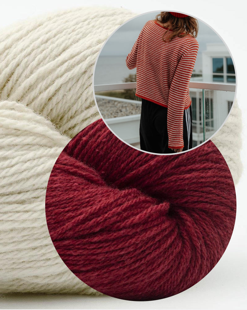 Bonnie Blouse | avslappnade ränder i Bio Balance från BC Garn