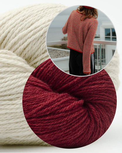 Bonnie Blouse | avslappnade ränder i Bio Balance från BC Garn