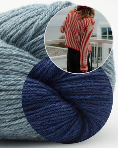 Bonnie Blouse | avslappnade ränder i Bio Balance från BC Garn