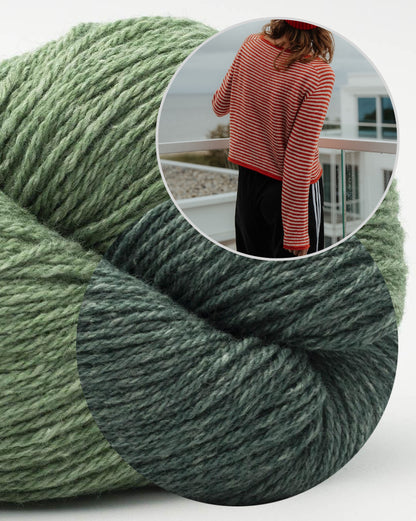 Bonnie Blouse | avslappnade ränder i Bio Balance från BC Garn