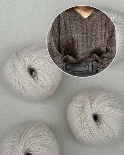 The Boston V-Neck | aus reinem Kaschmir mit Bio Cashmere 6/28 von Pascuali