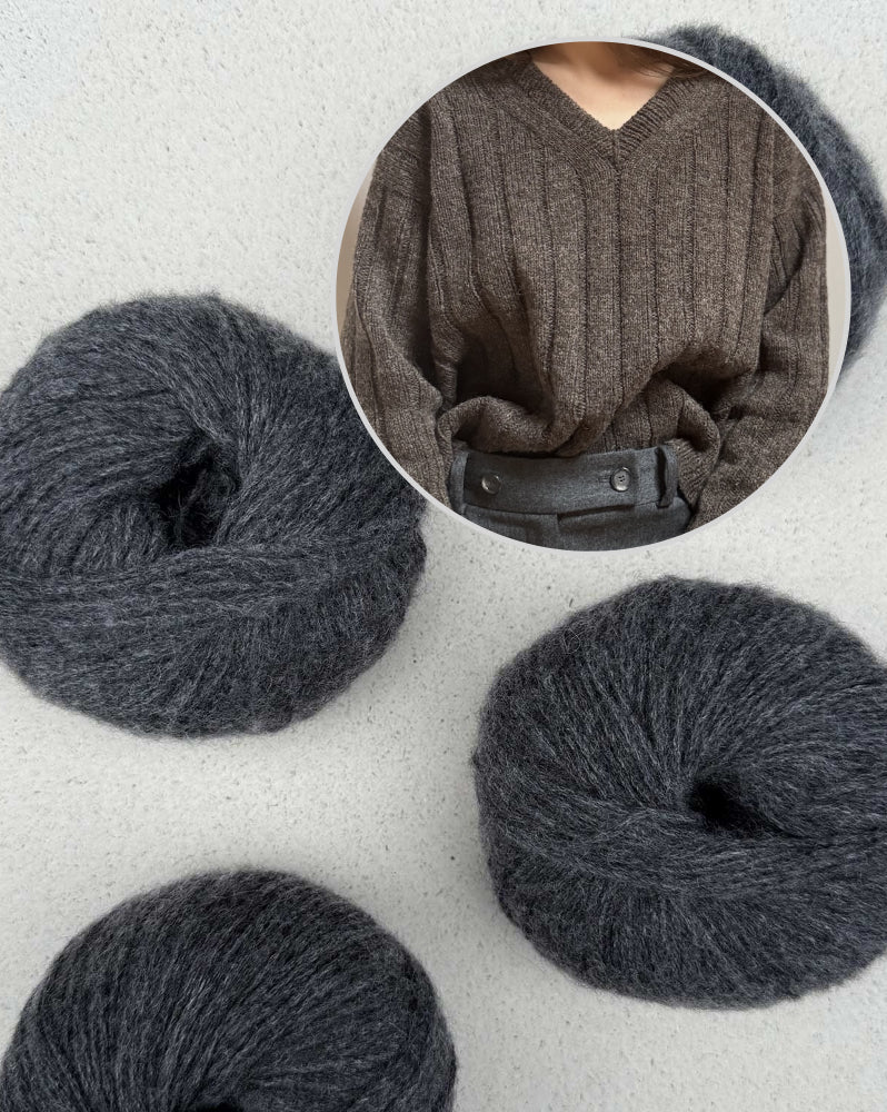 The Boston V-Neck | aus reinem Kaschmir mit Bio Cashmere 6/28 von Pascuali