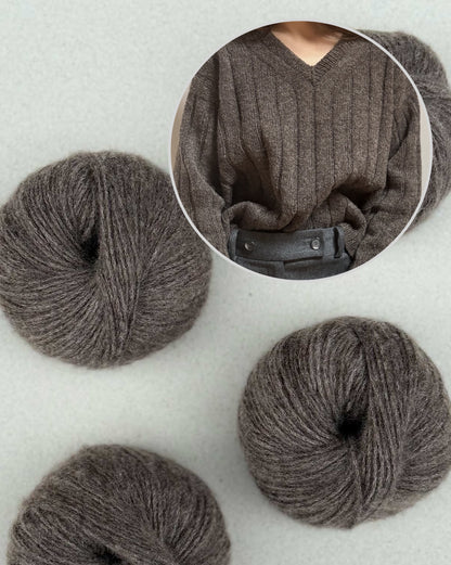 The Boston V-Neck | aus reinem Kaschmir mit Bio Cashmere 6/28 von Pascuali