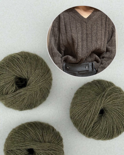 The Boston V-Neck | aus reinem Kaschmir mit Bio Cashmere 6/28 von Pascuali