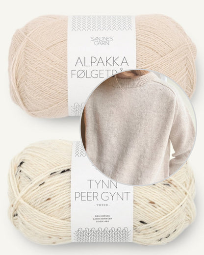 LeKnit Boyfriend Sweater mit Tynn Peer Gynt und Alpakka Folgetrad von Sandnes Garn 8