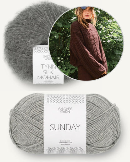 Brady Sweater | zeitloses Zopfmuster aus Sunday und Tynn Silk Mohair