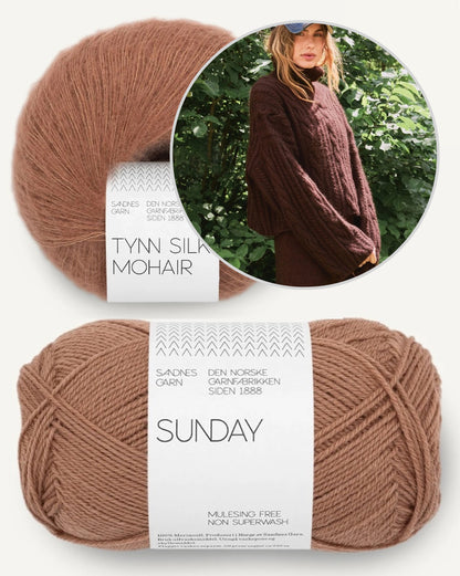 Brady Sweater | zeitloses Zopfmuster aus Sunday und Tynn Silk Mohair