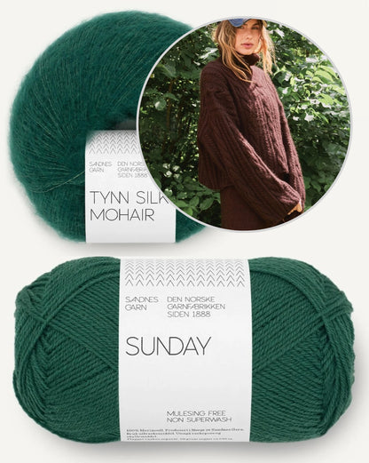 Brady Sweater | zeitloses Zopfmuster aus Sunday und Tynn Silk Mohair