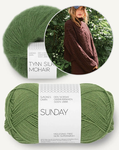 Brady Sweater | zeitloses Zopfmuster aus Sunday und Tynn Silk Mohair