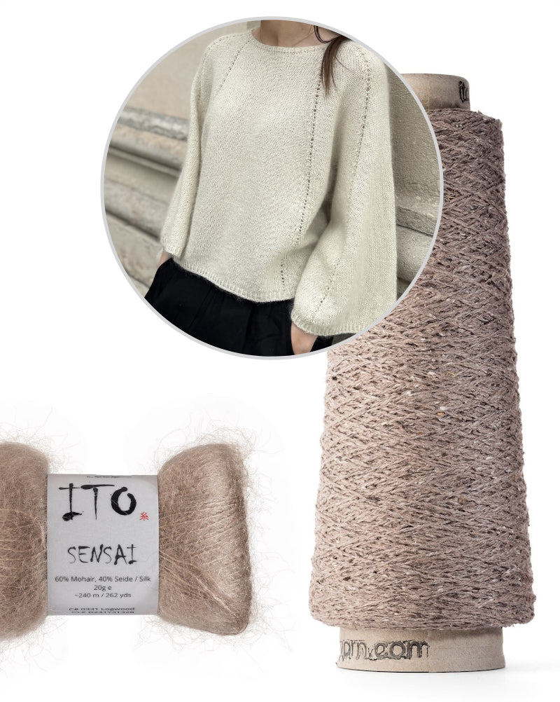 Breath Blouse von Gudrun Fesl mit Kinu und Sensai von ITO Yarn 14