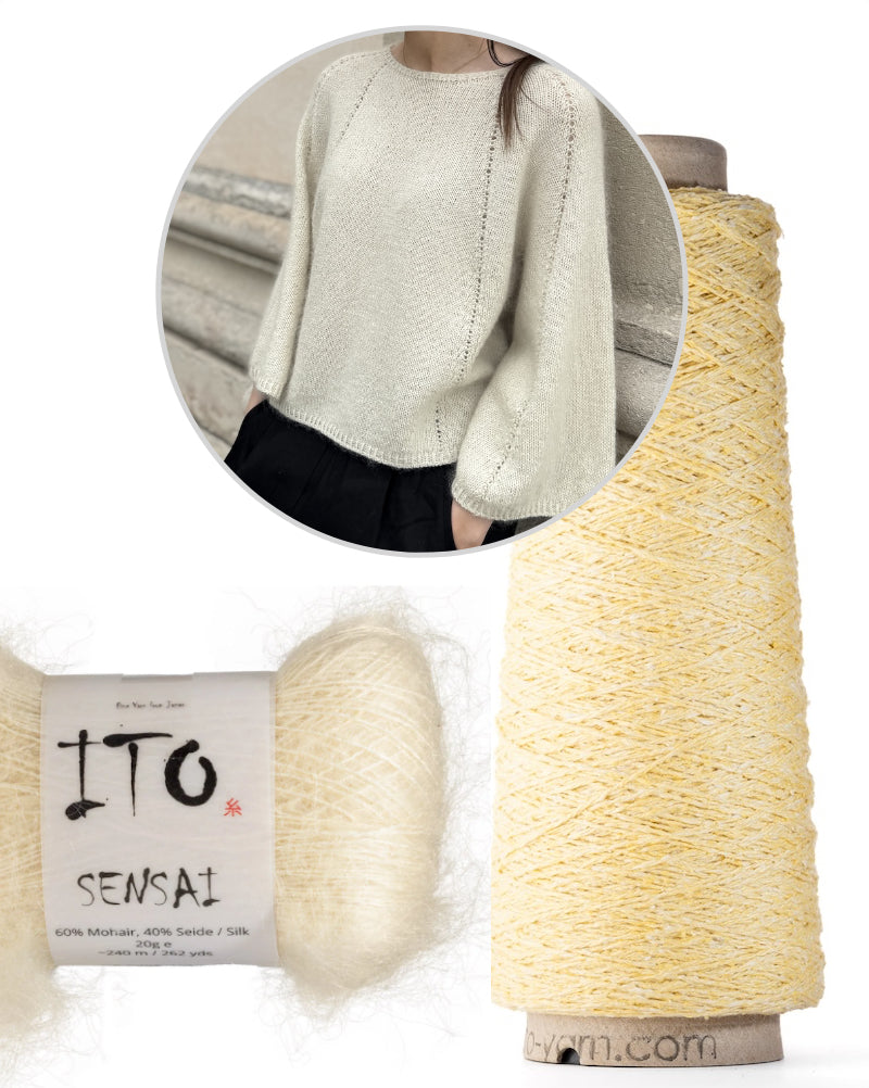 Breath Blouse von Gudrun Fesl mit Kinu und Sensai von ITO Yarn 19