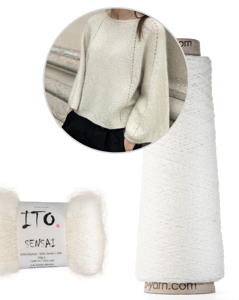 Breath Blouse von Gudrun Fesl mit Kinu und Sensai von ITO Yarn 14