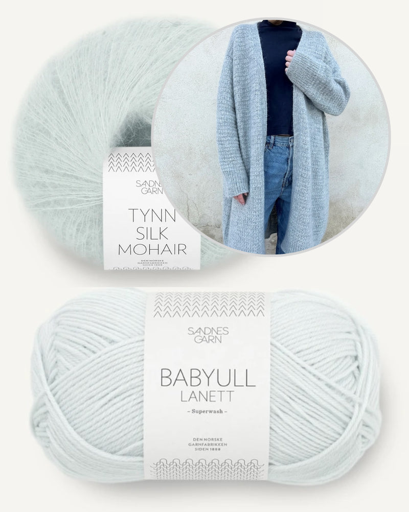 Caia Cardigan Max von LeKnit mit Babyull Lanett und Tynn Silk Mohair von Sandnes Garn 17