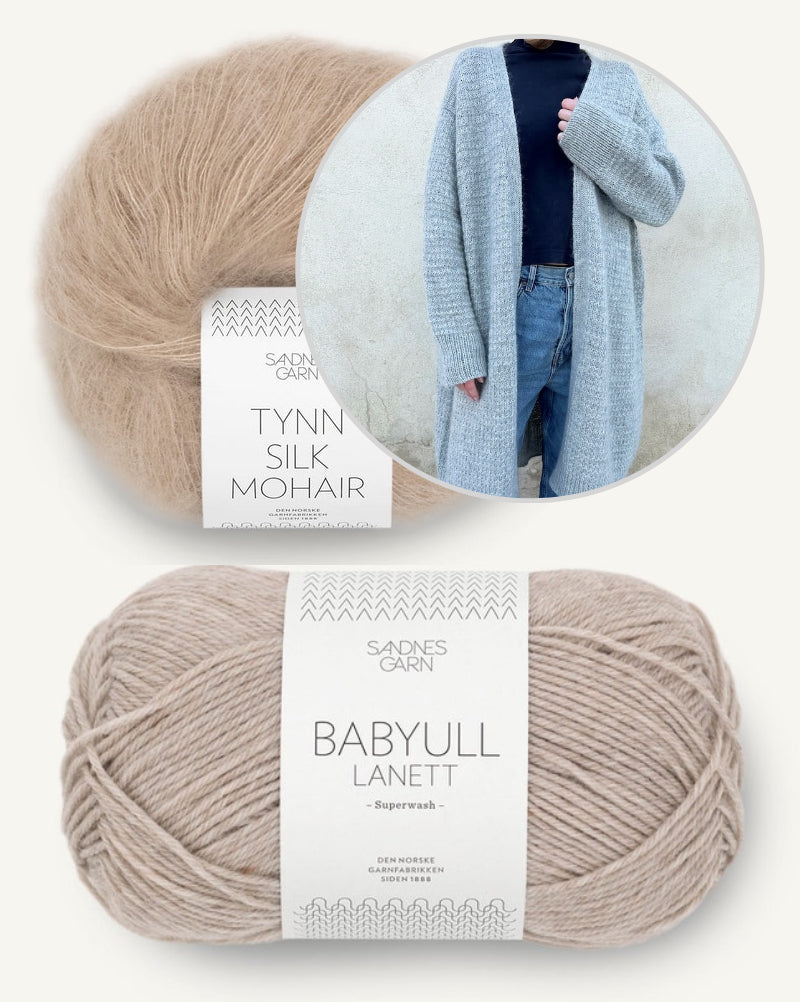 Caia Cardigan Max von LeKnit mit Babyull Lanett und Tynn Silk Mohair von Sandnes Garn 14