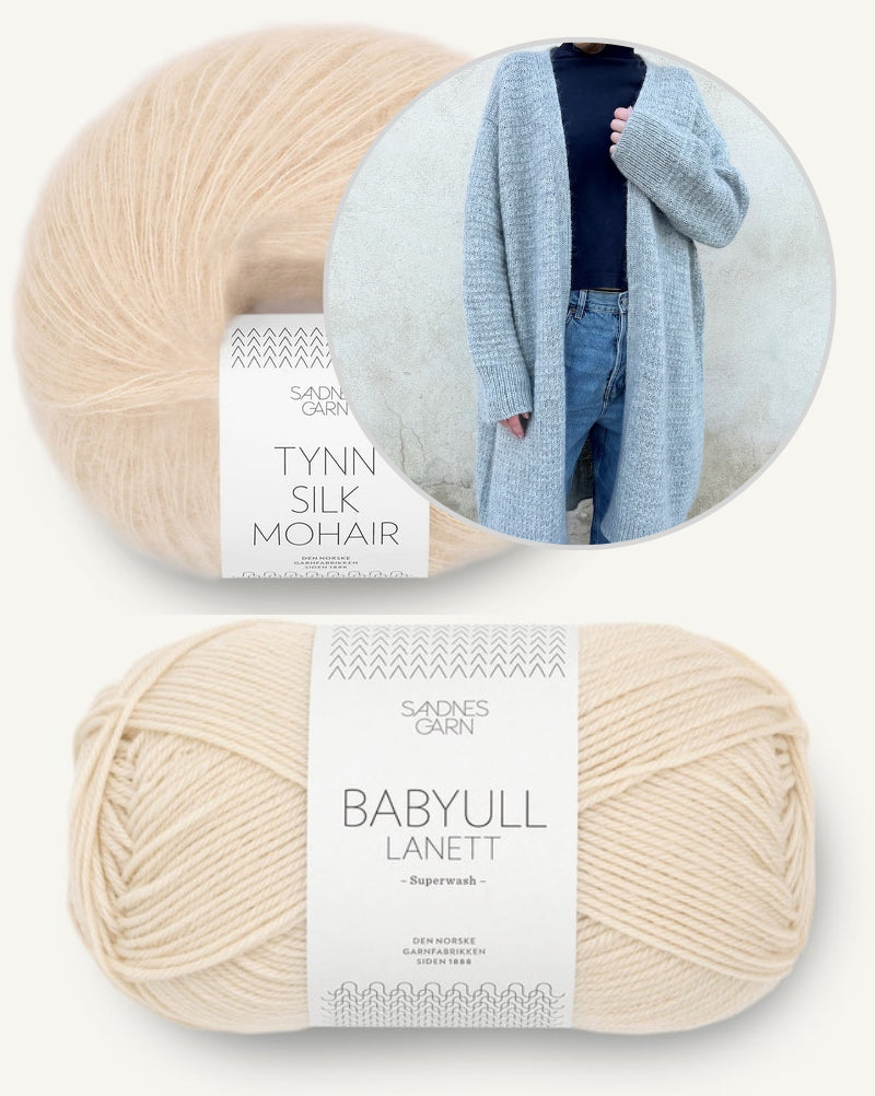 Caia Cardigan Max von LeKnit mit Babyull Lanett und Tynn Silk Mohair von Sandnes Garn 13