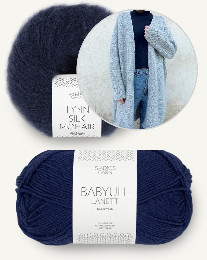 Caia Cardigan Max von LeKnit mit Babyull Lanett und Tynn Silk Mohair von Sandnes Garn 16