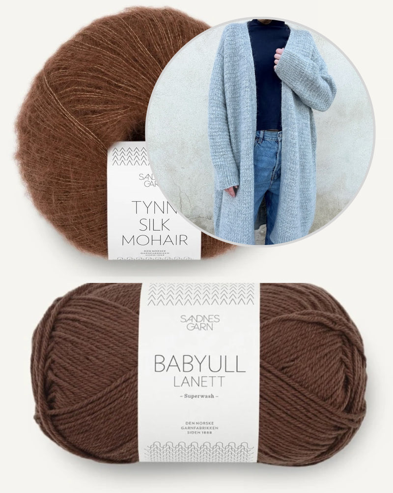 Caia Cardigan Max von LeKnit mit Babyull Lanett und Tynn Silk Mohair von Sandnes Garn 15