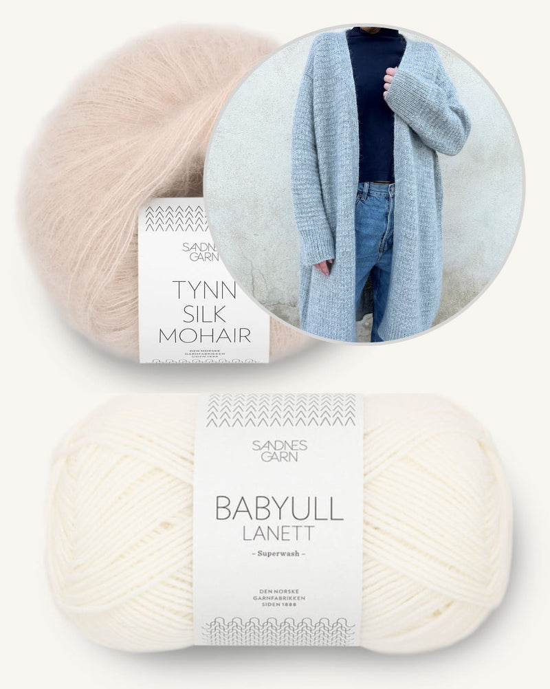 Caia Cardigan Max von LeKnit mit Babyull Lanett und Tynn Silk Mohair von Sandnes Garn 12