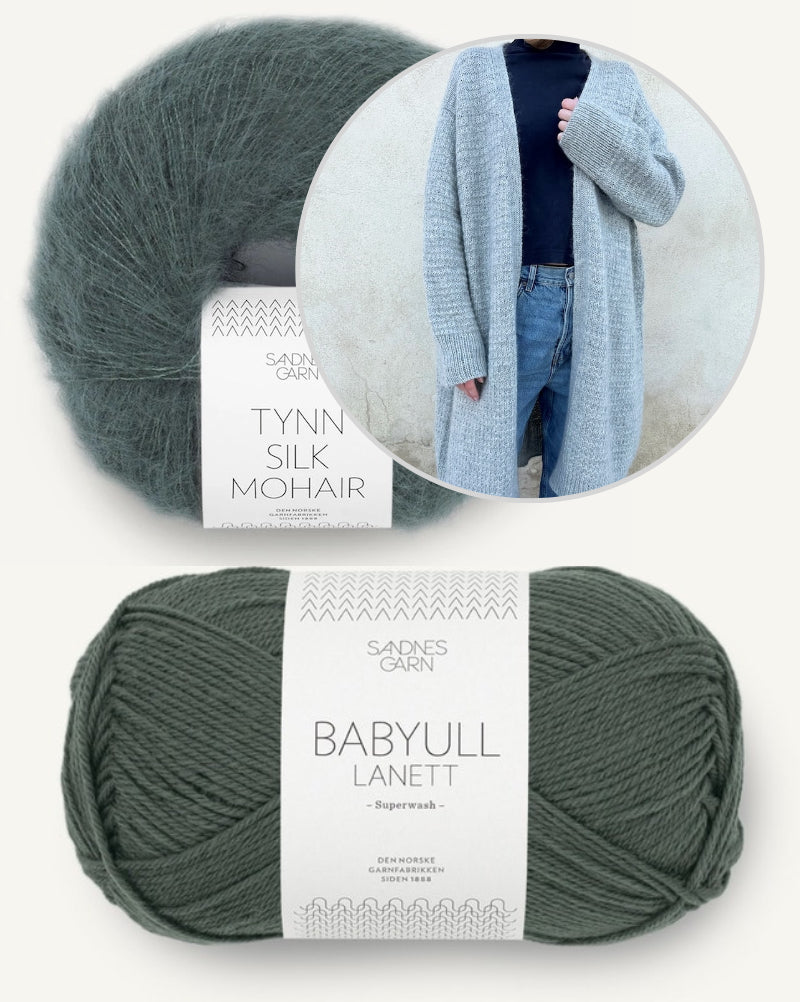 Caia Cardigan Max von LeKnit mit Babyull Lanett und Tynn Silk Mohair von Sandnes Garn 18