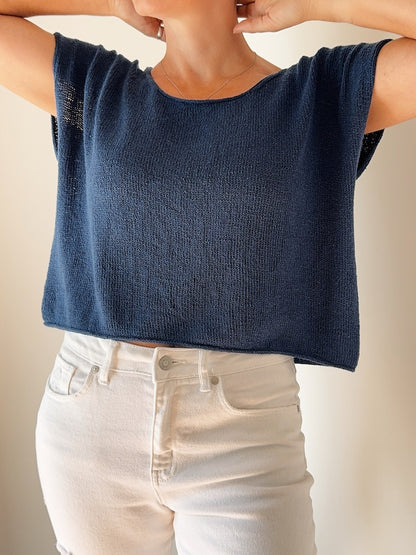 Drop Cut Tee | schlicht aus Pure Silk von Knitting for Olive