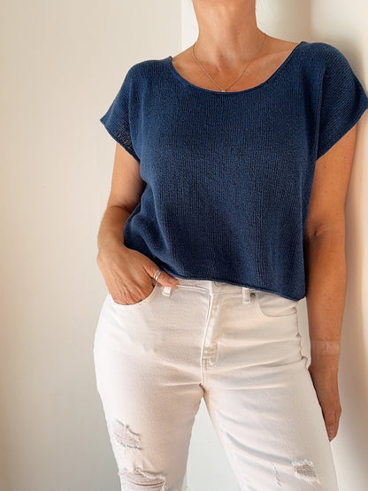 Drop Cut Tee | schlicht aus Pure Silk von Knitting for Olive